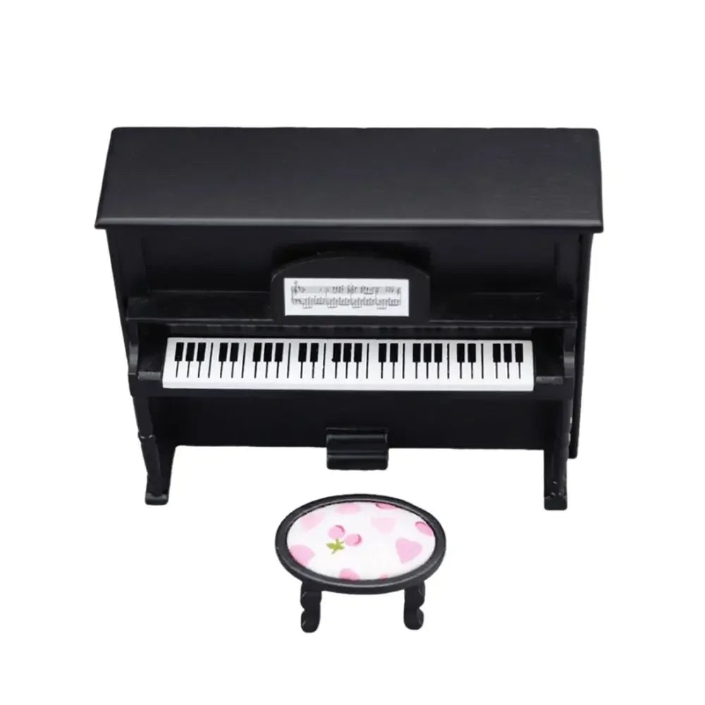 Playing House Dollhouse Musical Instruments 1/12 Doll Piano Craft Wood Multicolor Miniature Pianoforte Doll Accessories
