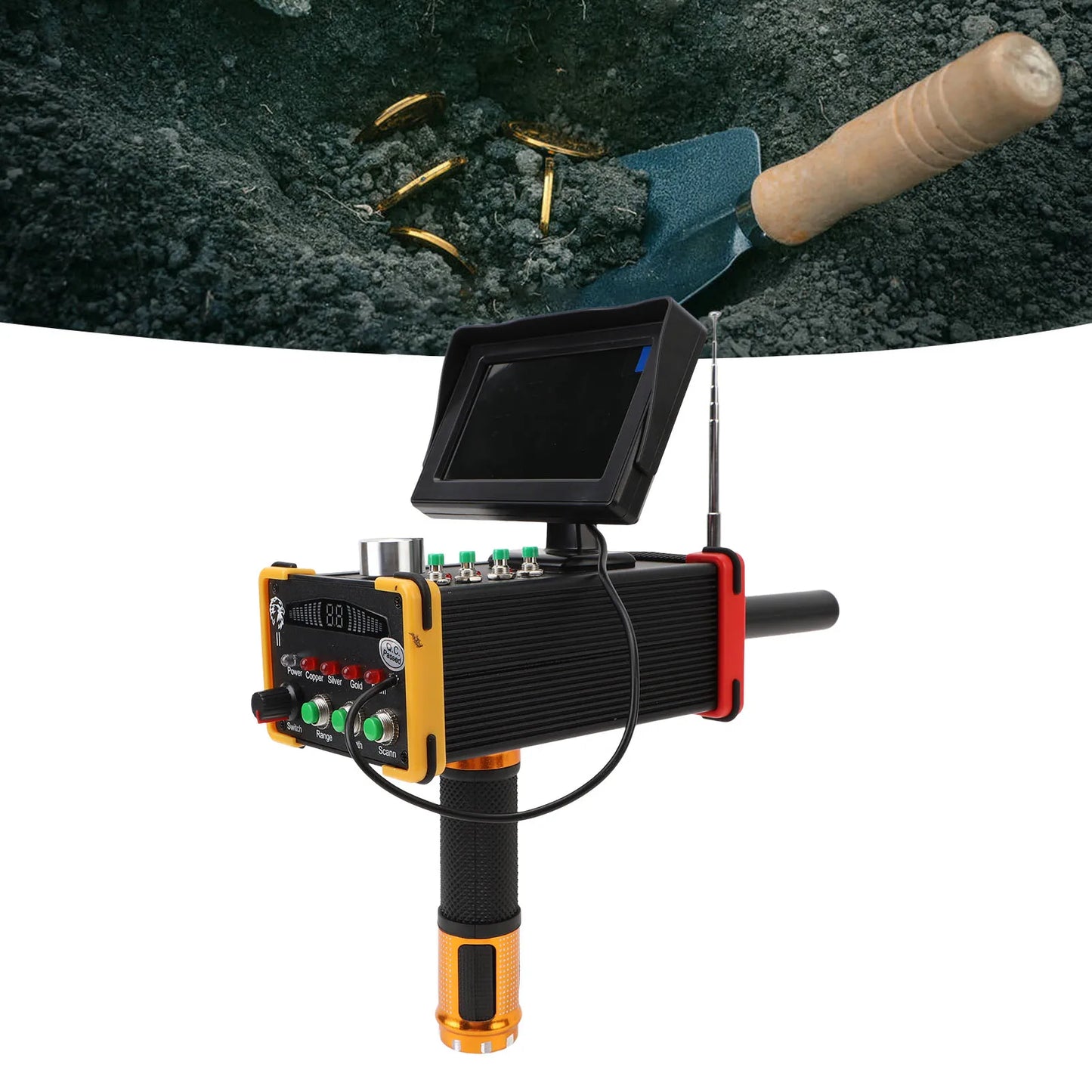 Metal Detector 15m Depth 1000m Underground Metal Scanner built inDisplay Screen High Accuracy Gold Silver Copper Locator