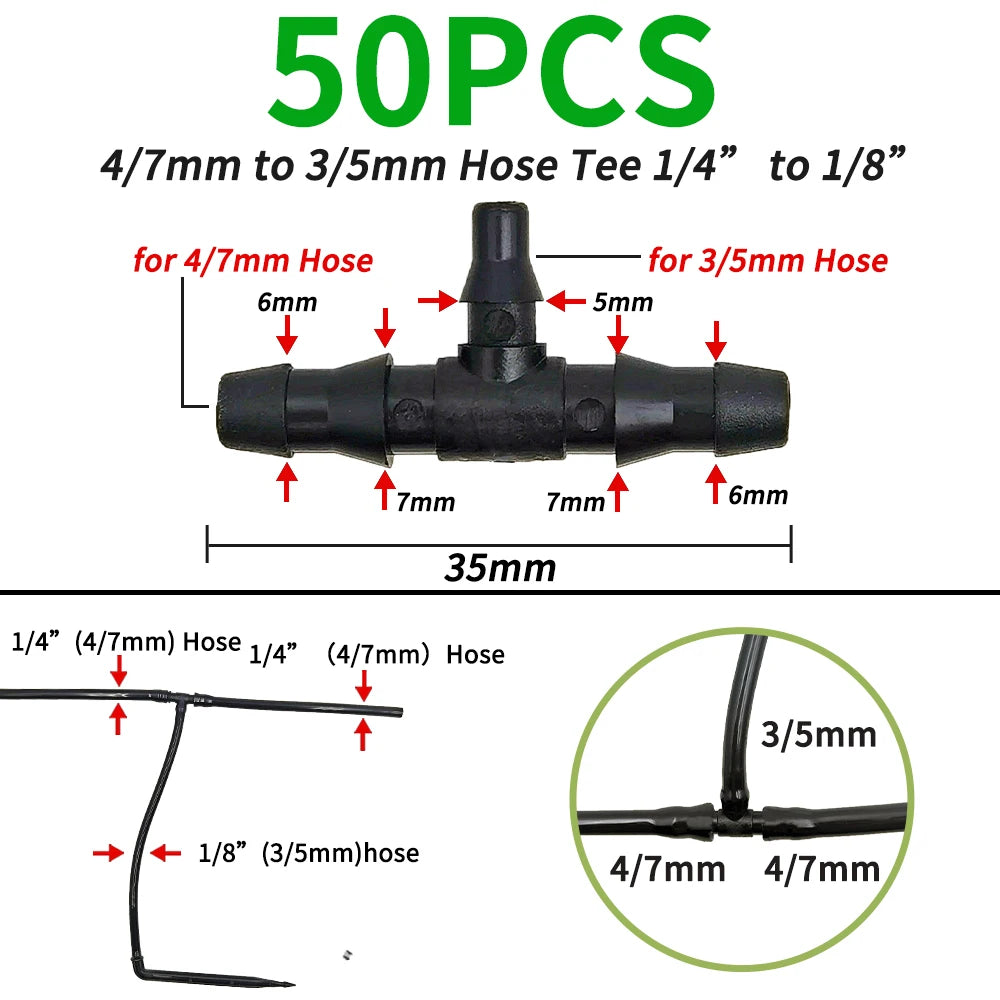 Irrigation 2L/4L/8L Steady flow dripper with 4-way cross Connector Agriculture Drip water irrigation Drip arrow connector 20Sets