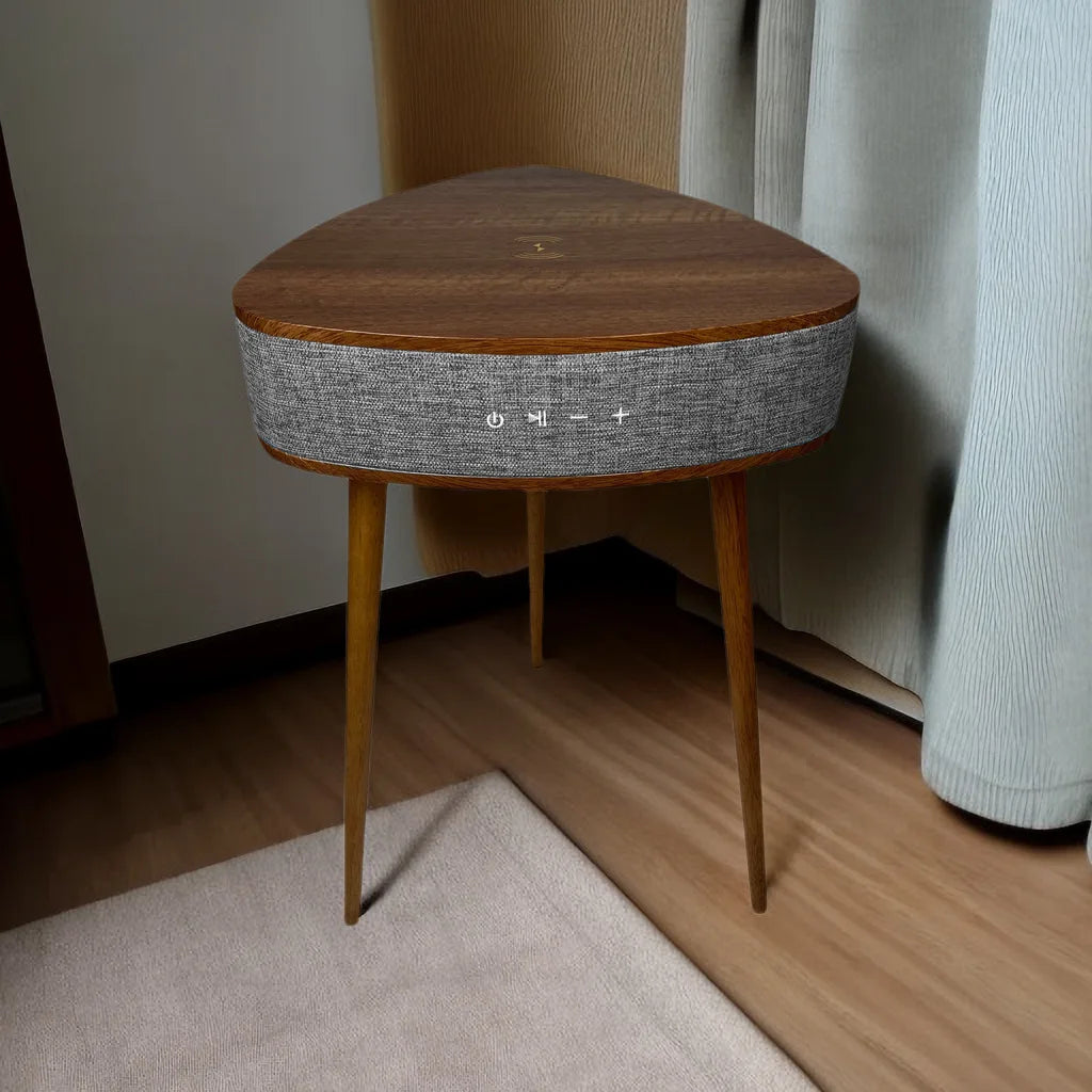 Solid Wood European Side Table Smart Multifunctional End Table for Living Room/Bedroom Decorative Small Corner Furniture