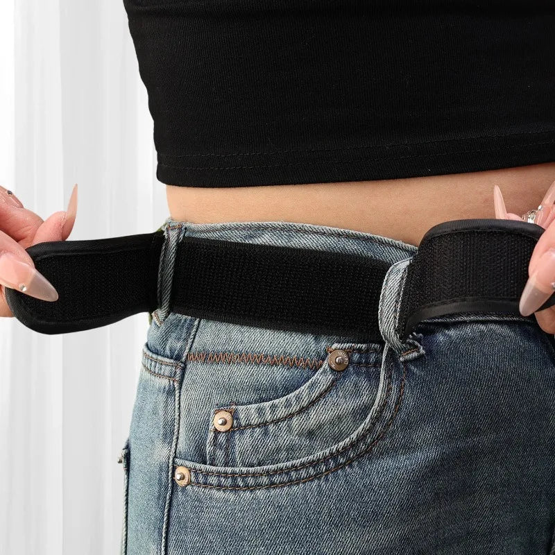 Men's Ultra-Soft Buckle Free Waist Belts Fashion Comfortable No Buckle Elastic Belts Stylish Unisex Jeans Loop Buckle-Free Belt