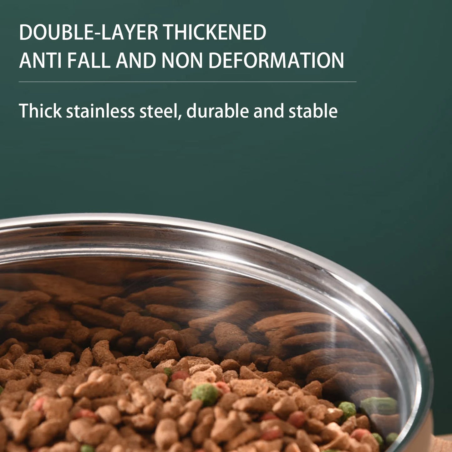 Pet Commonly Used Stainless Steel Bowl Non Slip Durable Well Heat Resistance Container For Cute Kitty Or Lively Puppy Daily