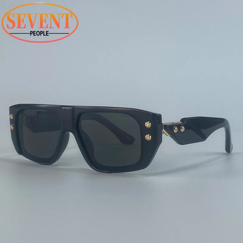 Polarized Oversized Square Sunglasses Men 2025 Luxury Brand Retro Steampunk Outdoor Sun Glasses Trendy Shield Shades UV400