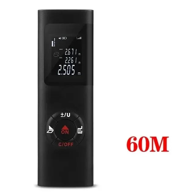 40M/60M Mini Smart Laser Distance Meter Measure Infrared Rangefinder USB Rechargeable Handheld Laser Range Finder