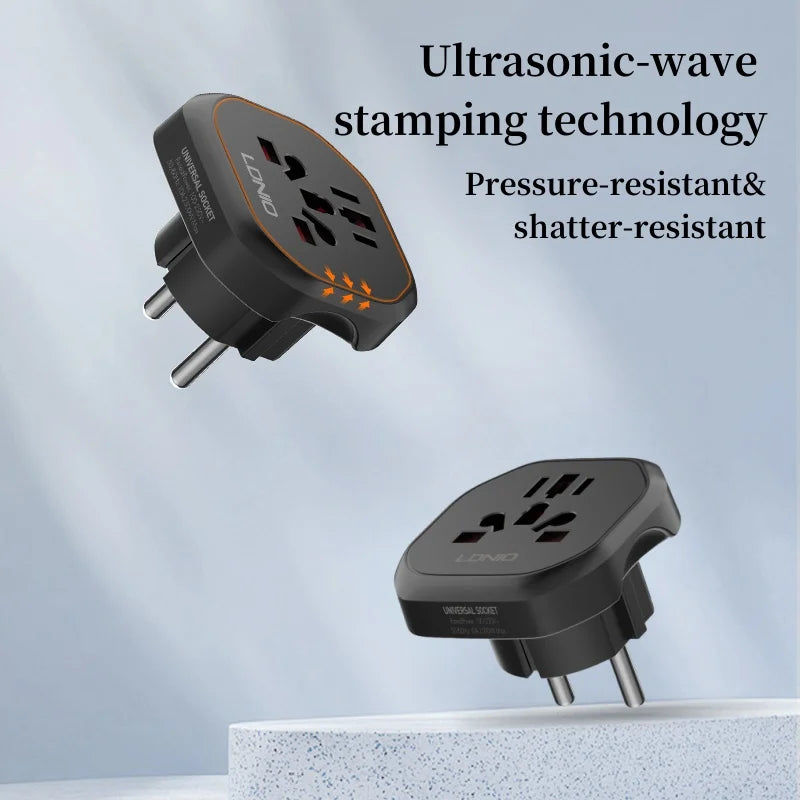 LDNIO Universal Travel Adapter EU KR Plug Adaptor To UK US AU European To American UK Plug 48mm Converter For Travel Accessories