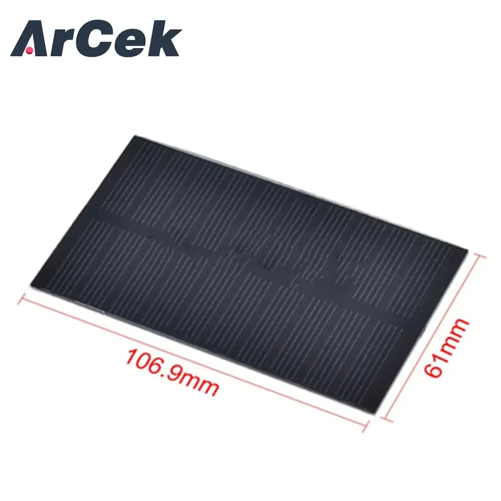 Solar Panel 1W 5V 107*61mm 200mA Small Solar Panel  for Cellular Phone Charger Home Light Toy Monocrystalline Silicon Solar Cell