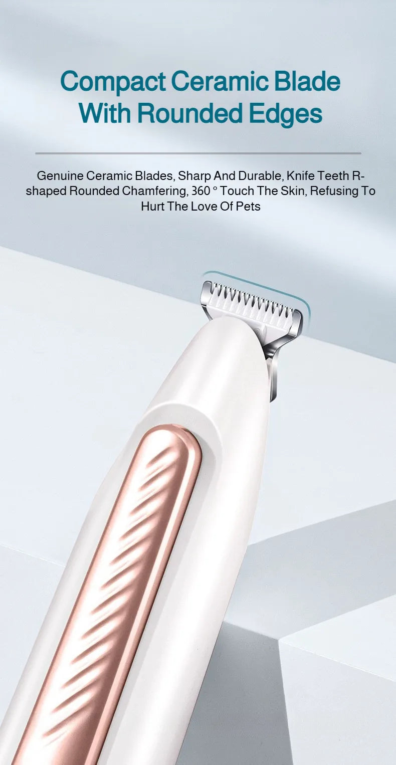 Pet Local Hair Electric Trimmer - Waterproof Shaver, Type-C Charging, Pet Grooming Tool