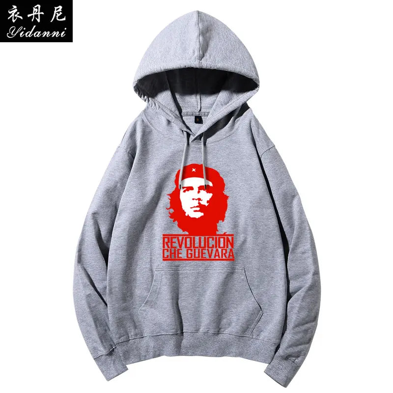 Cuban Red Revolutionary Hero Che Guevara Hooded Sweatshirt Printed Men's and Women's Casual Pullover Long-sleeved Hoodies Tops