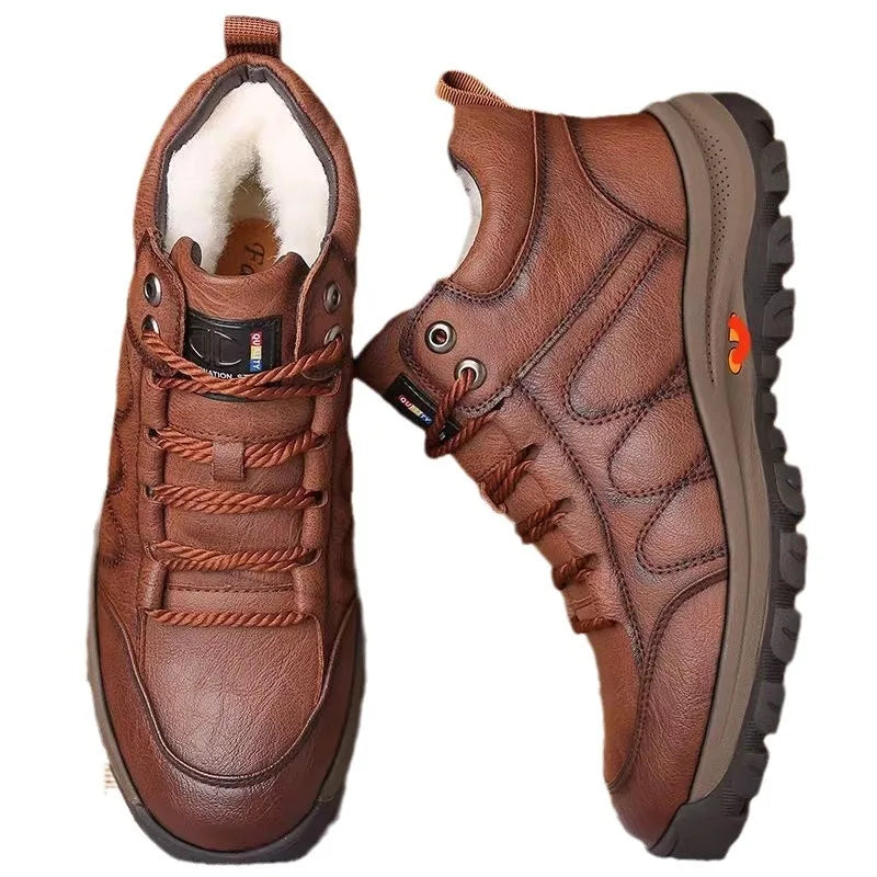 Men's Casual Shoes Luxury Casual Sneakers Slip on Formal Loafers Men Hiking Shoes Male Cotton Shoes Warm Ankle Boots for Men