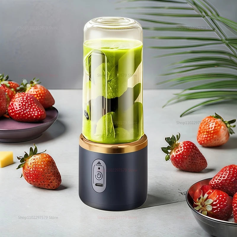400ML Portable Electric Blender 40W USB Rechargeable Cordless Juicer High Powerful Juicer Cup For Smoothie Milkshake Juice Food