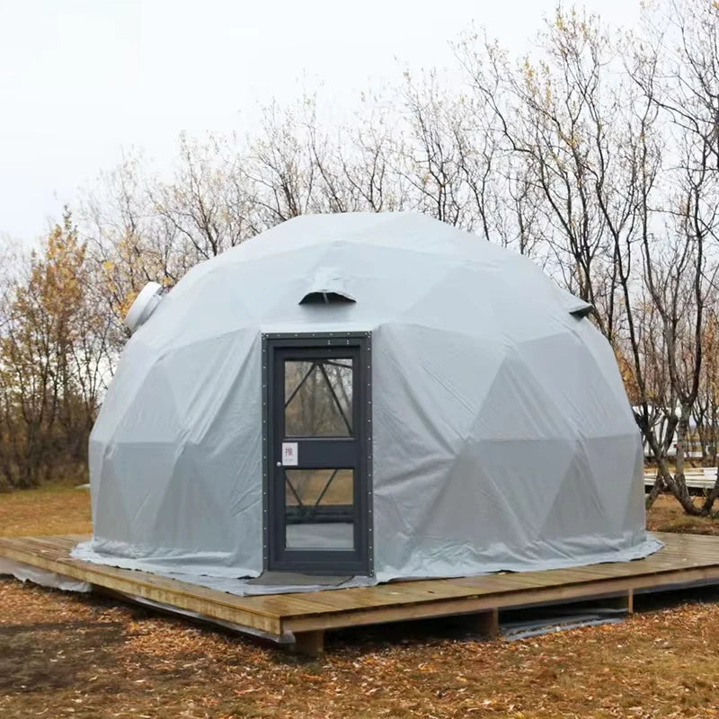 Tents Outdoor Camping Hot Selling 4m Glamping Dome Luxury Tents Waterproof PVC Fabric for Winter Outdoor Events Customized