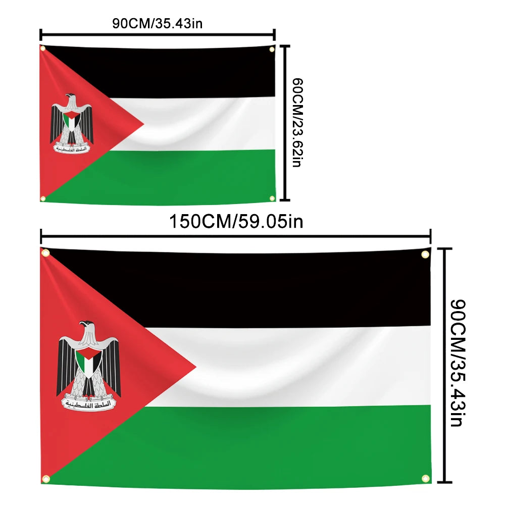 Palestine Flag Hanging High Quality Polyester Gaza Palestinian Flags For Decoration National Art Tapestry Banner Gift