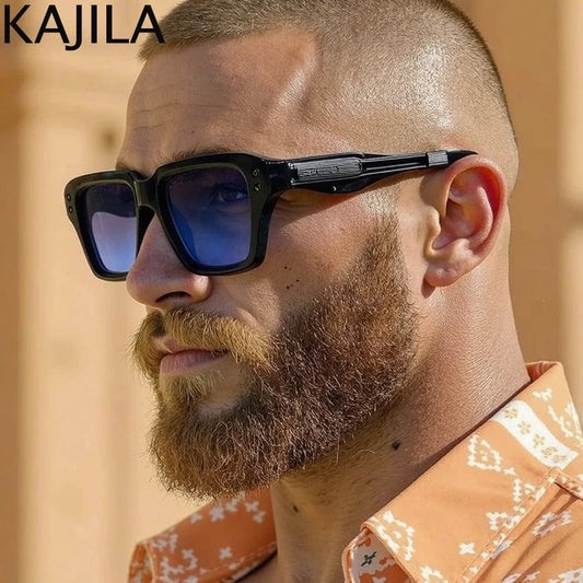 Retro Polarized Square Punk Sunglasses Men 2026 Luxury Brand Designer Classic Driving Shield Sun Glasses for Male Shades UV400