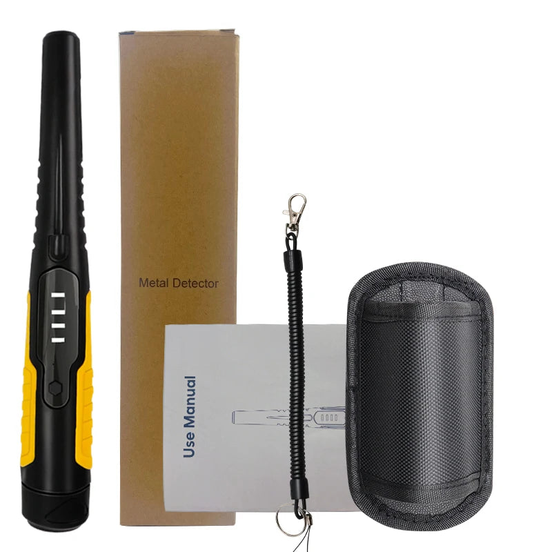 Metal Detector Outdoor Adventure Handheld Metal Detector Pinpointer Finder Waterproof 360° Side Scan Metal Detector Rod