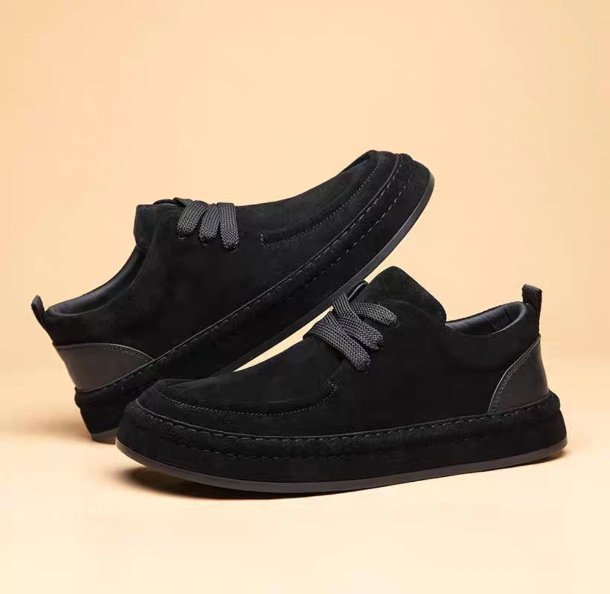 Men's Shoes Are Fashionable Brown Casual Shoes Made of Durable Suede Material Comfortable Walking Shoes Suitable for Daily Wear