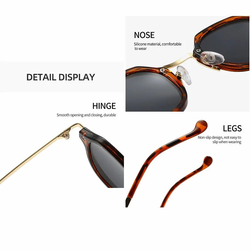 2025 New Small Square Polarized Sun Glasses For Men Women Retro Steampunk Sunglass Metal Frame Eyewear Oculos De Sol UV400 TAC