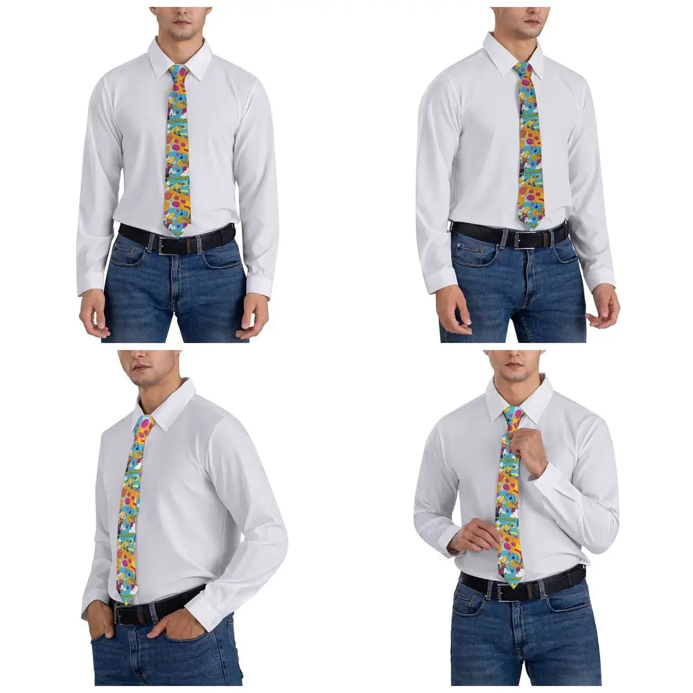 Personalized The S-Simpsones Homer Neck Ties Men Formal Silk Wedding Neckties