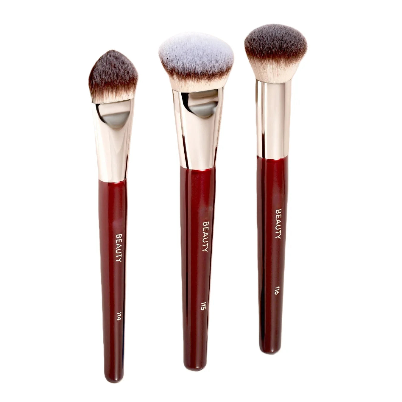 Core Complexion Trio Brush Set 3PC Face Brushes 116 Small Round Complexion 115 Contoured Foundation 114 Dual-Sided Concealer