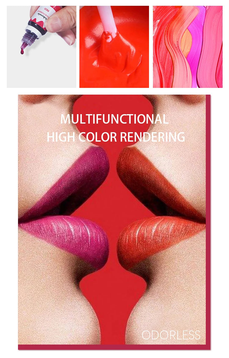 Liquid Pigment Diy Homemade Lipstick Dyes Making Coloring Safe Colorants for DIY Lip Gloss Candle Soap Making Water Oil Dual Use