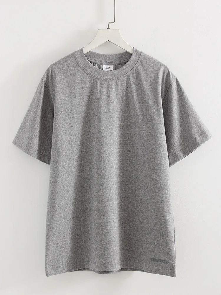 Summer Women T Shirts Oversized Cotton White Short Sleeve Baggy Tops For woman Summer Plain Loose Pink Tshirt Oversize Blue