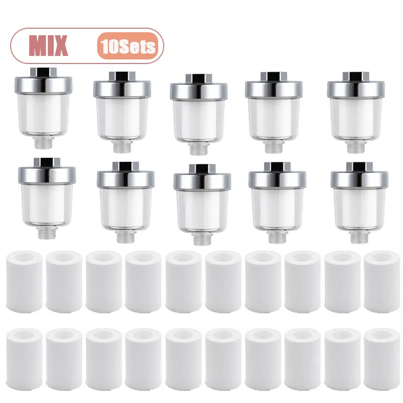 Showerhead Water Filter Universal Fit Bath Filter Removes Chlorine and Impurities Improves Water Quality for Shower