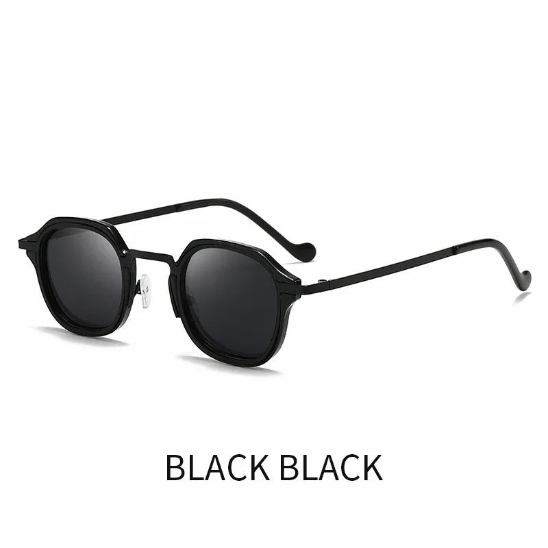 2025 New Small Square Polarized Sun Glasses For Men Women Retro Steampunk Sunglass Metal Frame Eyewear Oculos De Sol UV400 TAC