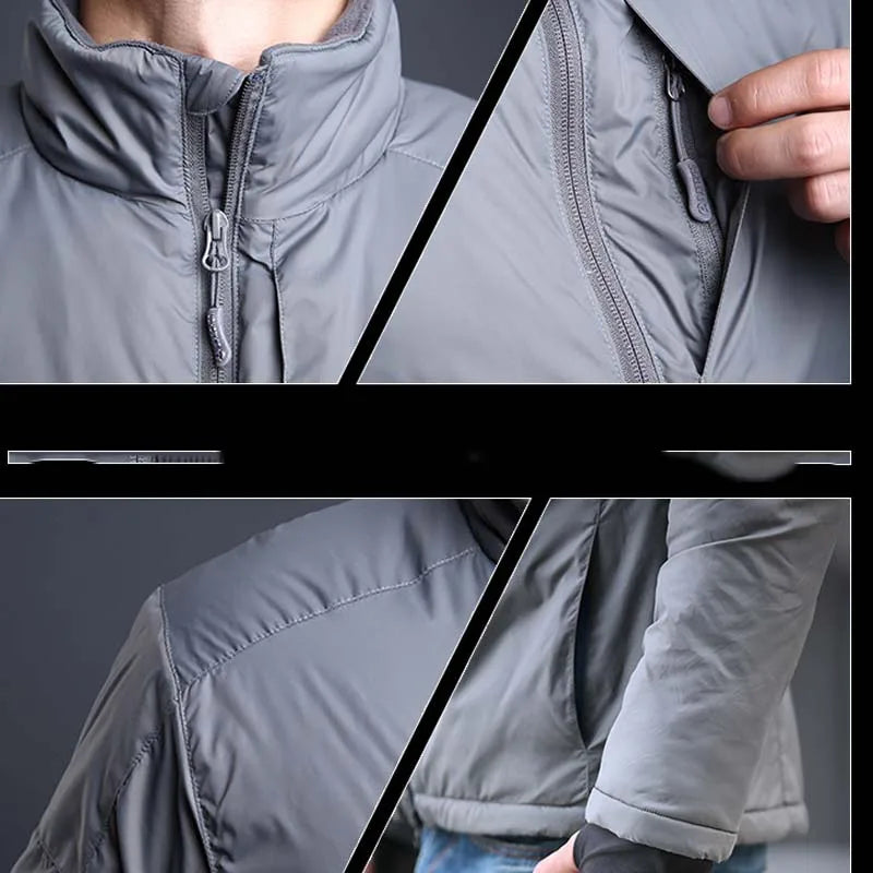 Winter Outdoor Jackets Men Clothing Parkas Tactics Causal Jacket Heat Reflective Warm Windproof Hiking Coat Windbreaker