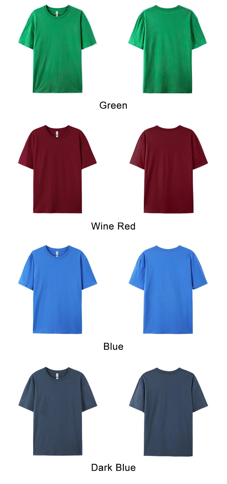 Loose Cotton Solid Tshirts Men Woman Short Sleeve Fashion Brand Trend Couple Clothing Tees Customized Candy Color Summer Tops