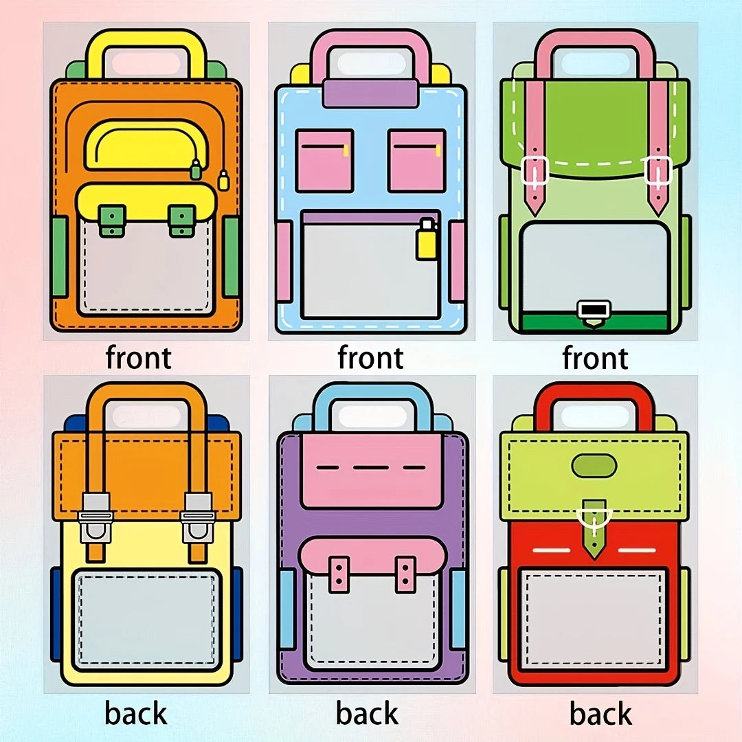 30Pcs/50Pcs Party Gift Bags, School Bag Patterned Bags, 3 Mixed Designs, Gift Packaging Bags for Birthdays, Festivals, Graduation Parties, Back-To-School Events, Learning Gifts, Encouragement Gifts, Decorative Tote Bags, Home