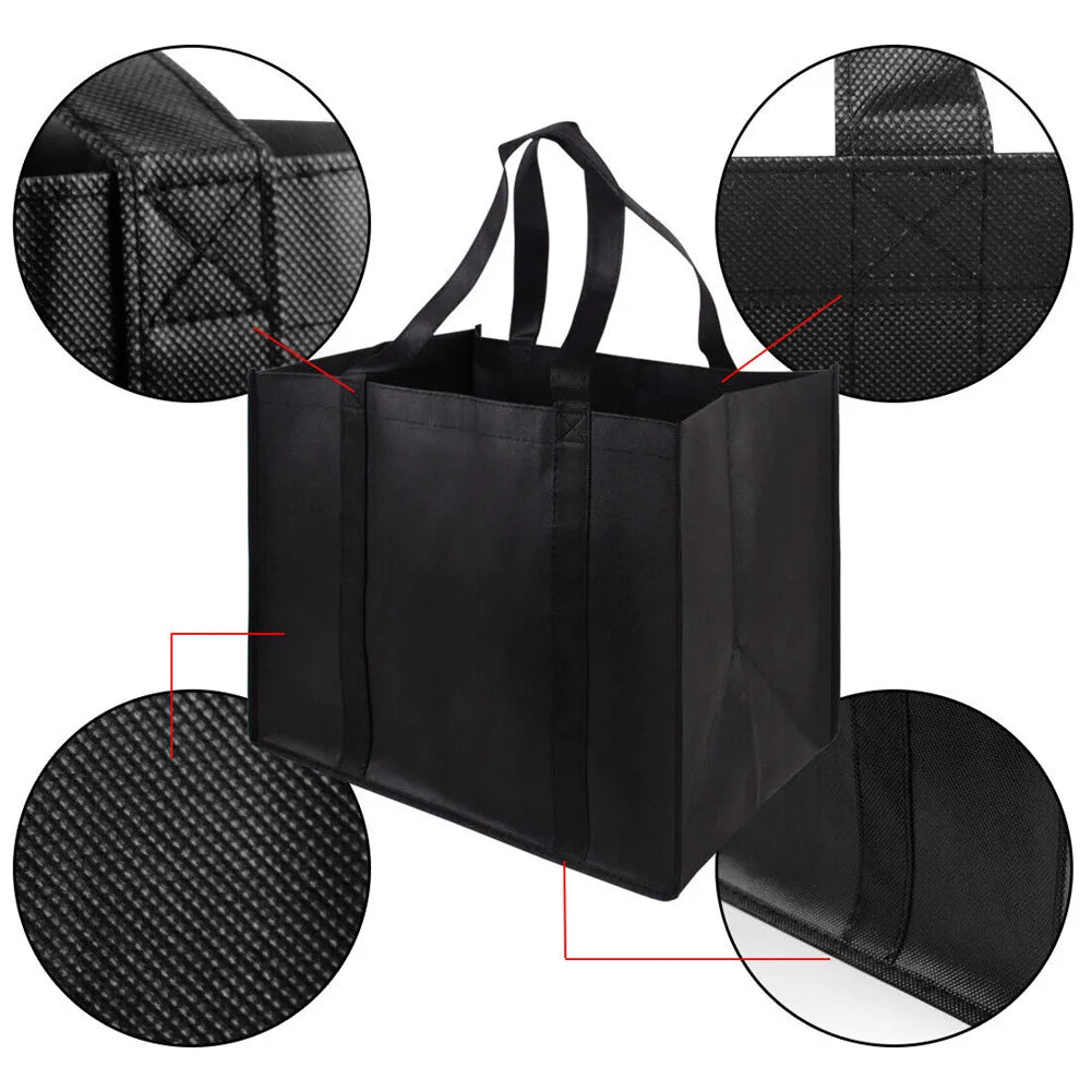 Reusable Shopping Bags For Women Portable Foldable Eco-Friendly Grocery Heavy Duty Handbag Simple Large Capacity Tote Bag