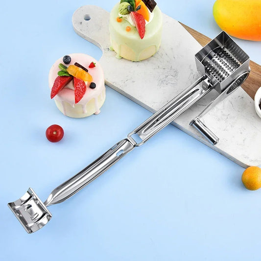 Handheld Rotary Cheese Grater Cheese Hand Grater Kitchen Craft Stainless Steel Cheese Vegetable Grater Shredder With Handle