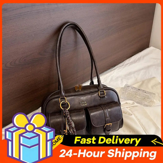 Ladies Large-Capacity Tote Bag Women Vintage Retro Chic Handbags Girl Shopping Shoulder Bag Women's Purses Top Handle Bags