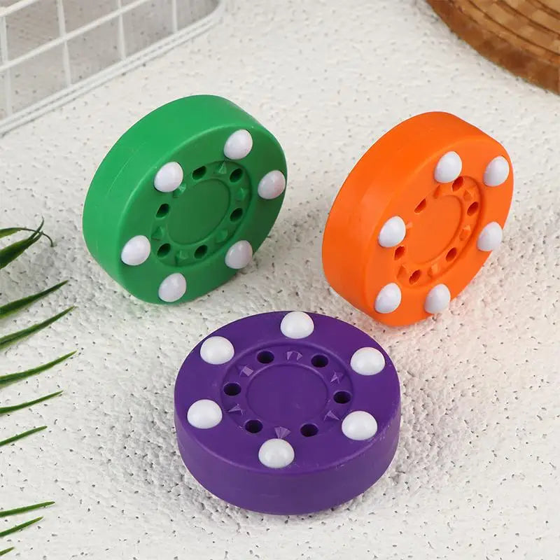 New Inline Roller Hockey Training Puck With 6 Balls For Street Hockey Skate Practice Passing Skill Builder