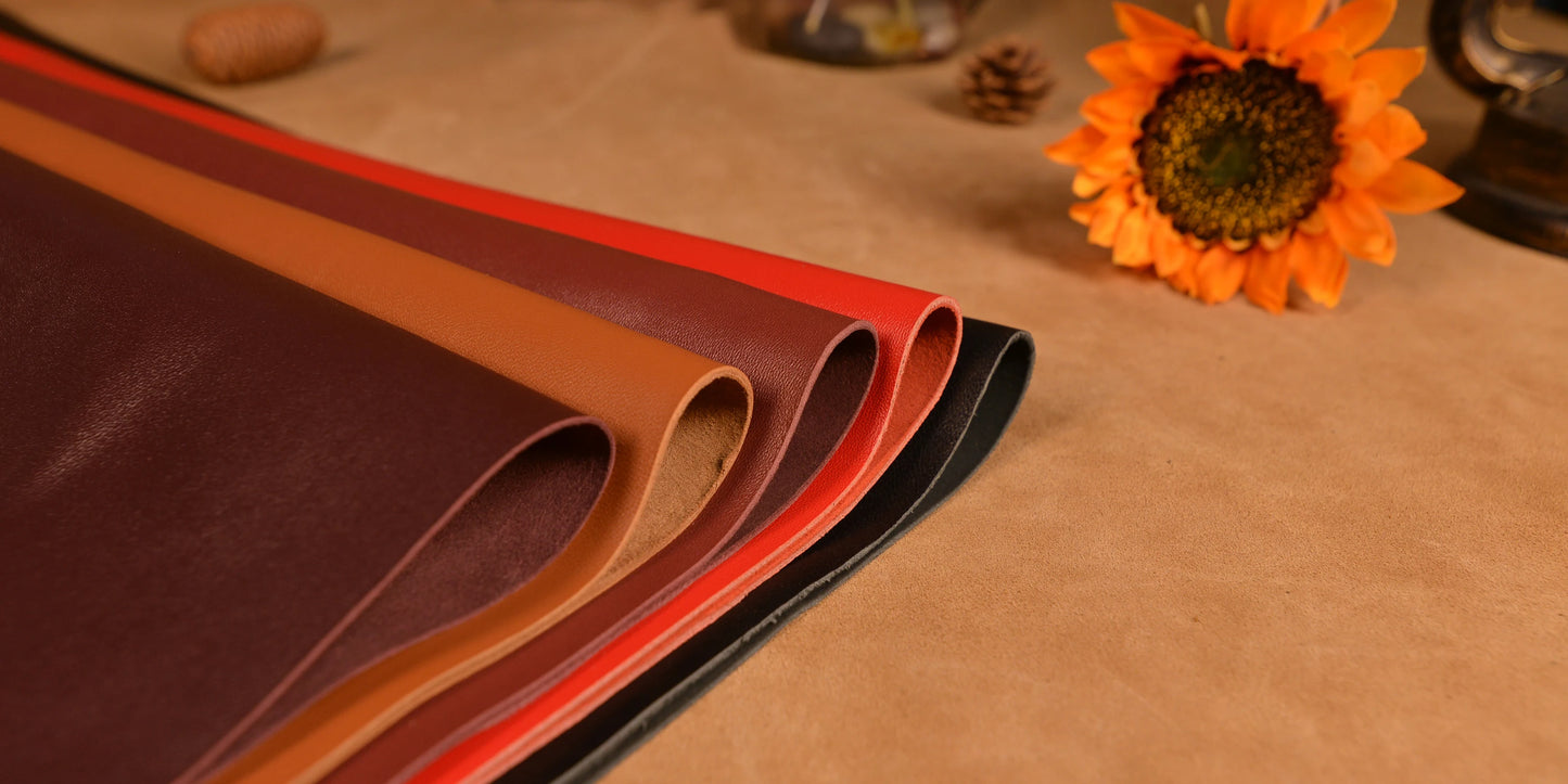 1mm thickness Lambskin Leather Sheet, Soft Sheepskin Tooling Leather Pieces for DIY Sewing, Workshop, Book Cover