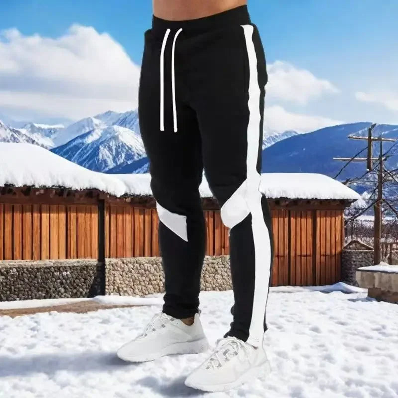 2025 Spring/Autumn New Men's Fashion Loose Casual Pants High Waist Striped Sports Breathable Small Foot Guard Pants