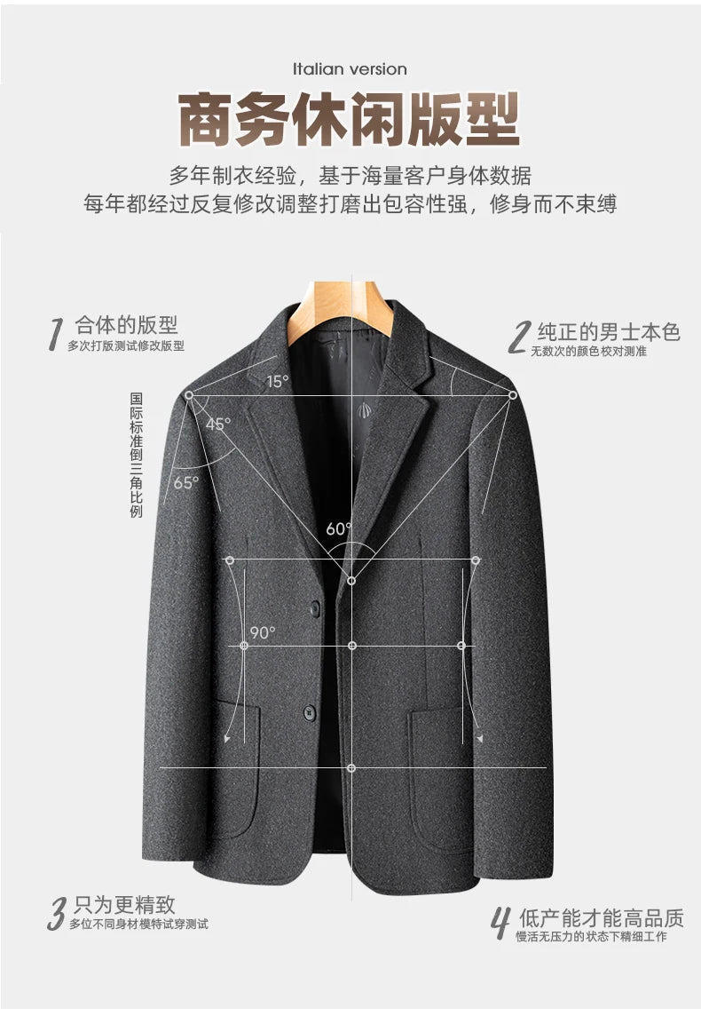 Spring, Autumn and Winter Woolen Men's Suits, Wool Suits, Cashmere Men's Jackets, Woolen Suits, Men's Suit Jackets, Woolen Coats, Suit Jackets