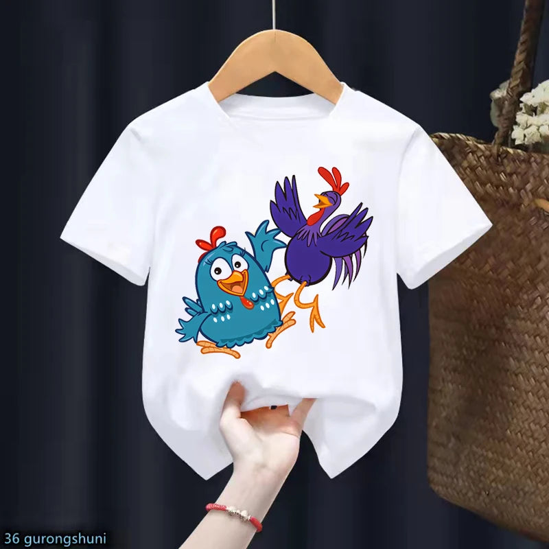 New Kids tshirt Cute Contos CláSsicos Com A Galinha Pintadinha Cartoon tshirt Summer Boys t-shirts Fashion Kawaii Girls t shirts