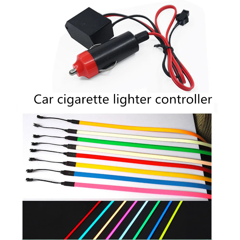 EL strips car LED strip light for DIY AD LOGO flexible neon lights glow rope Party decoration tape lamp USB 12V Backlight Panel