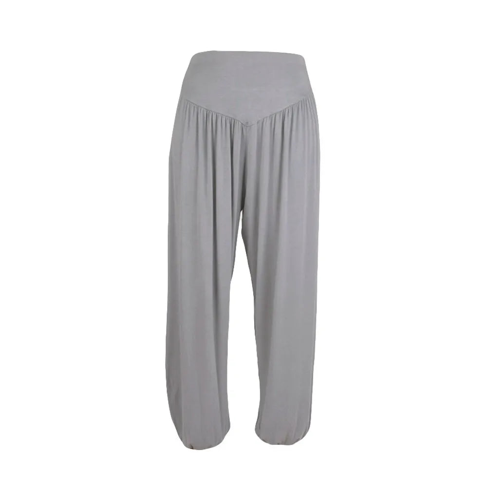 Women Elastic Loose Dance Yoga Pants Gym Workout Trousers Commute Sweat Pants High Waisted Female Clothing Calça Feminina
