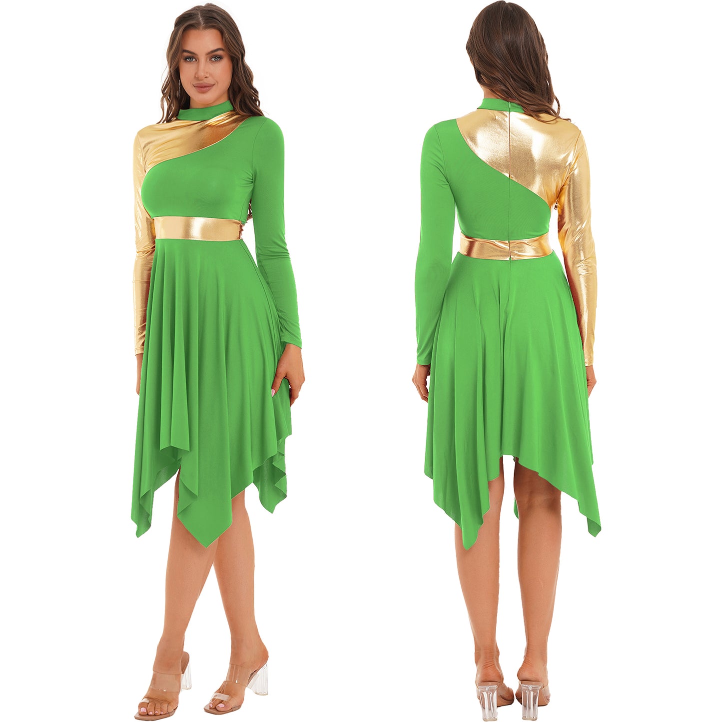 Adults Liturgical Praise Dance Dress Women Lyrical Performance Costume Modern Contemporary Dress Celebration of Spirit Dancewear