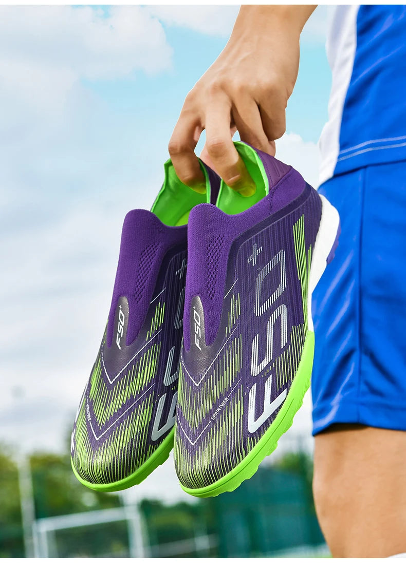 New Men's Football Boots Non Slip Comfortable Soccer Shoes Turf Ultralight Fg Grass Cleats Futsal Sport Indoor Adult Non-Slip
