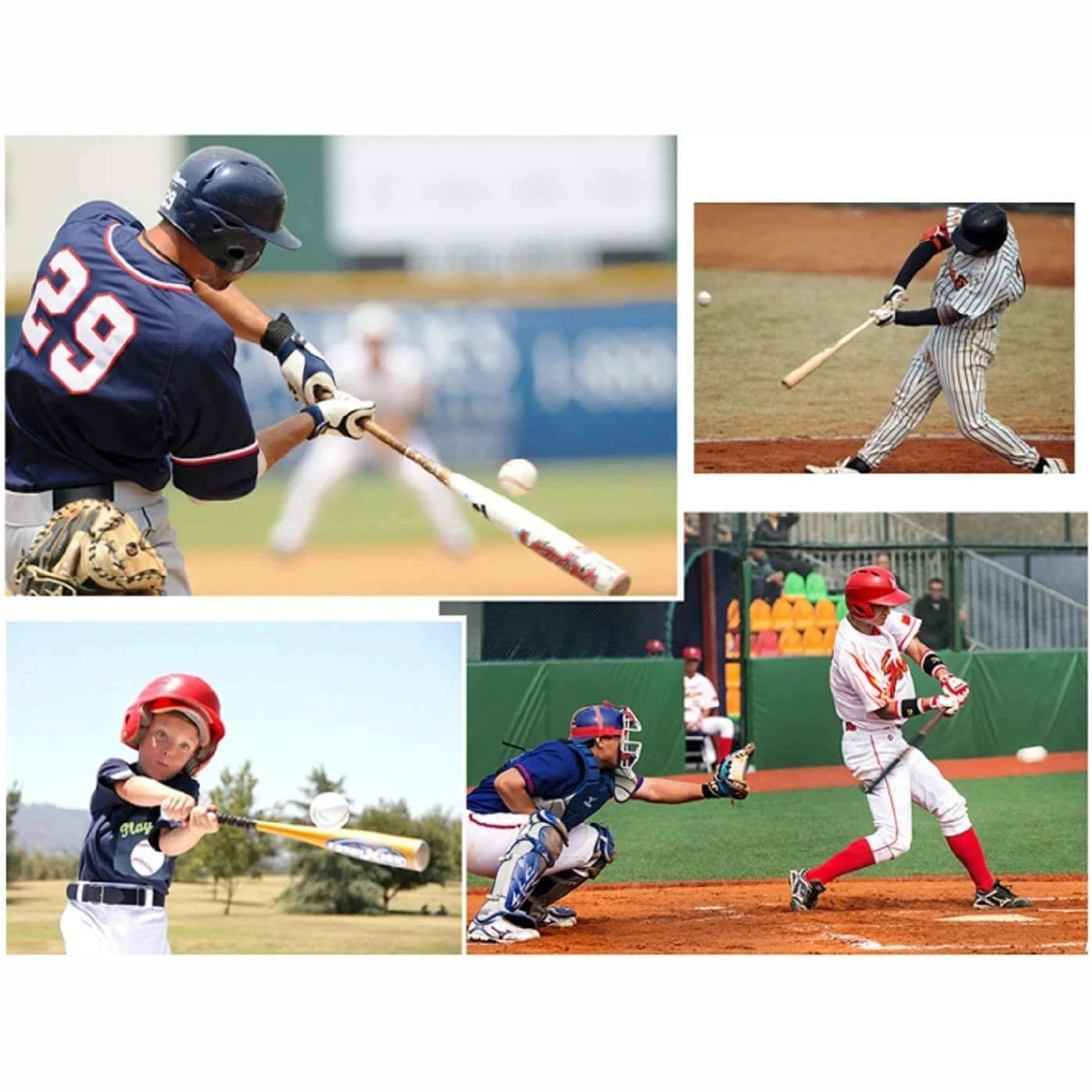 20 inch Aluminum Alloy Thickened Baseball Bat Set with Softball Gloves Four Pieces Outdoor Sports Equipment Home Self-Defense To
