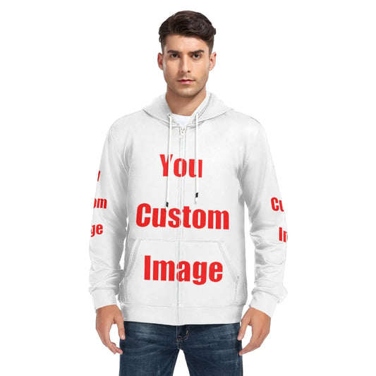 2025 New Autumn Winter Streetwear Sweatshirt Customize Print Zipper Sweatshirt Hoodies Men Hip Hop Hoody Fashion Top Pullover