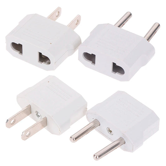 4Pcs european usa eu to us plug us to eu plug travel charger adapter converter