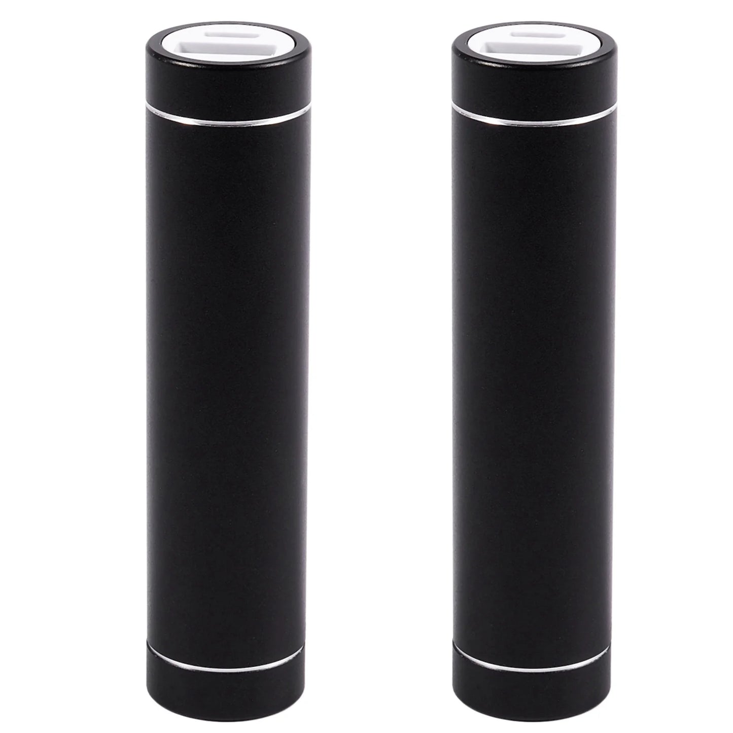 2X 2600MAh Portable External USB Power Bank Box Battery Charger for Mobile Phone(Without Battery) Color:Black