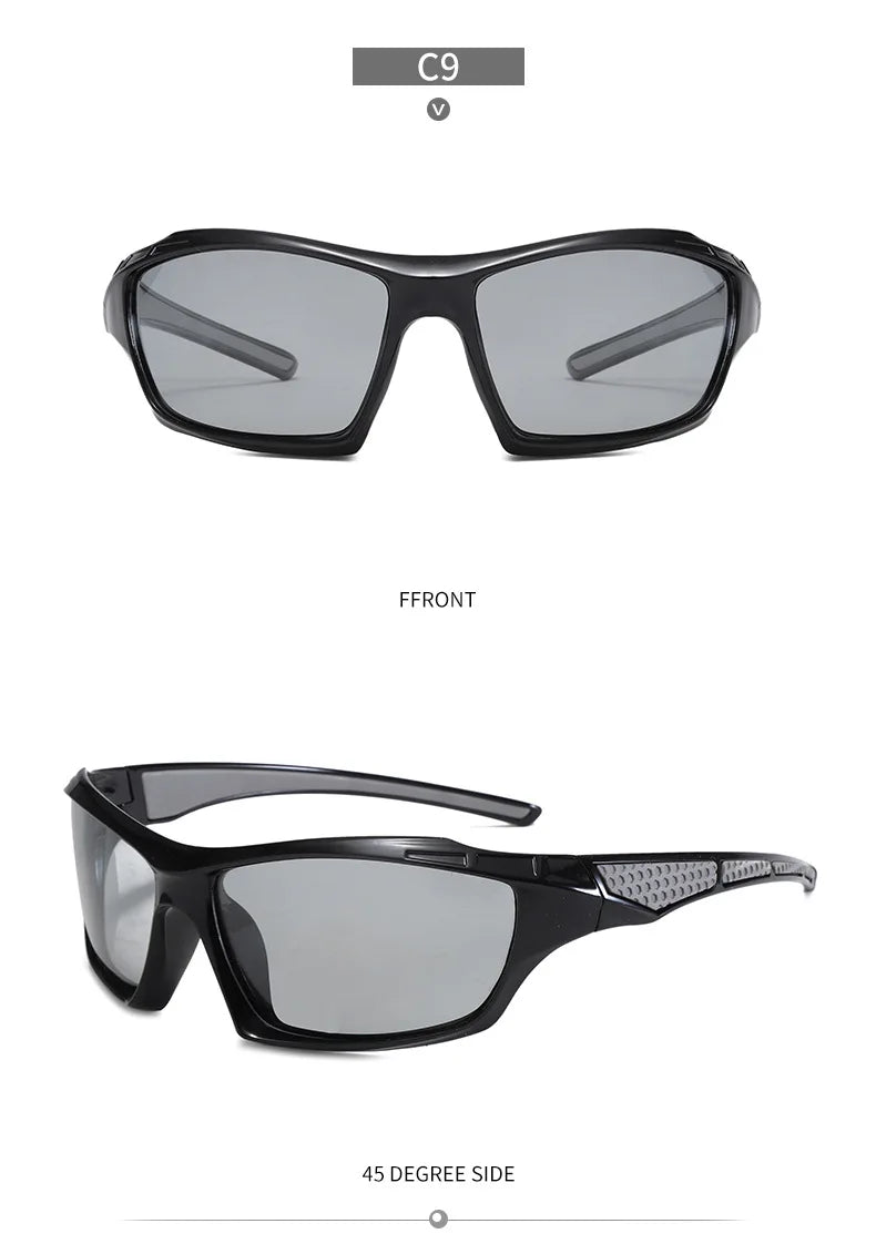 Outdoor cycling Polarized Sunglasses Men Frame Sport Sun Glasses Driver Retro Goggles eyewear go fishing Cool UV400 Anti-Glare