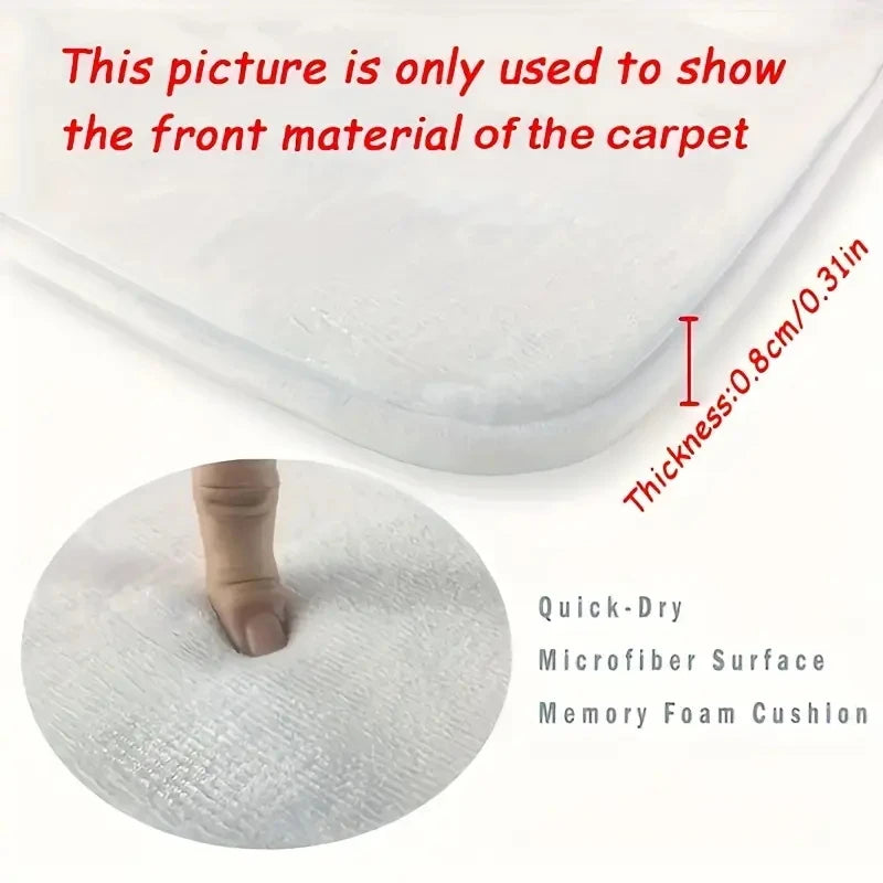 Islamic Muslim Qibla Carpet Living Room Bedroom Lounge Bedside Floor Mat Home Decoration Water-Absorbent Anti-Slip Carpet