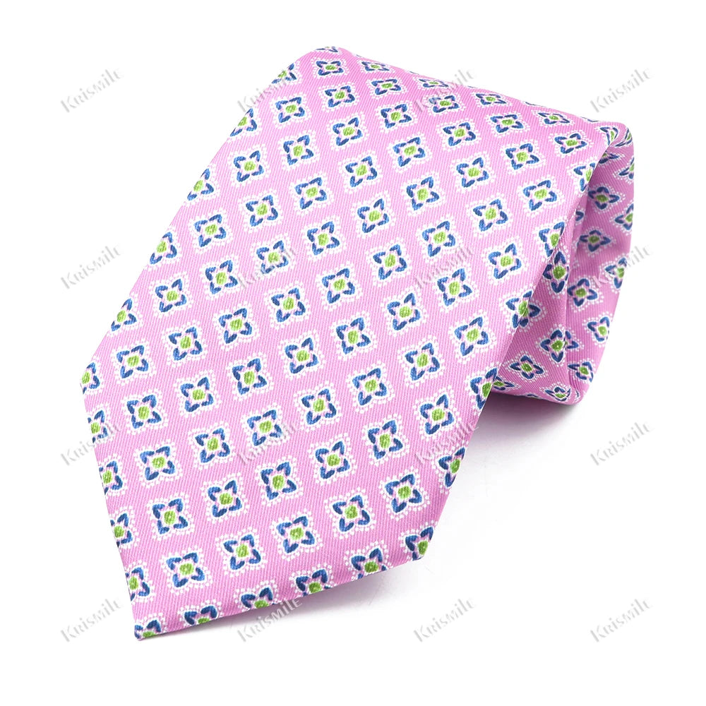 New Design Bohemian Style Necktie For Men Silk Touch Soft Blue Red Yellow Necktie Fit Wedding Party Business Office Accessory
