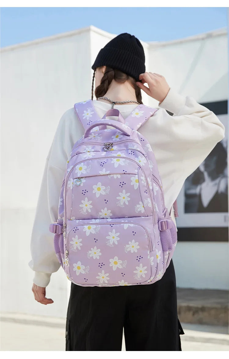 3 Pcs Set Children's Backpacks Cute Student School Bag for Teenage Girls Waterproof School bags With Lunch bag Pencil Case