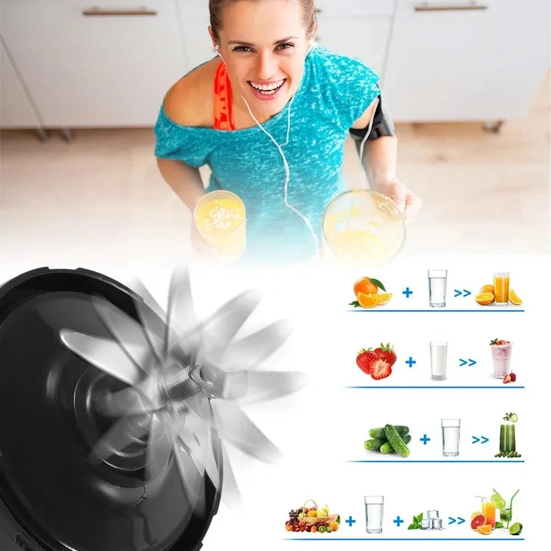 7 Fins Extractor Blades for Ninja Blender Replacement Parts with Washer Rubber for Nutri Ninja Auto IQ BL486 BL642 N102 BL682